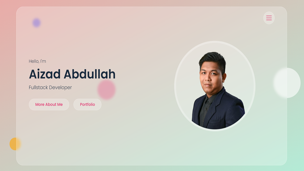 Glassmorphism Portfolio thumbnail